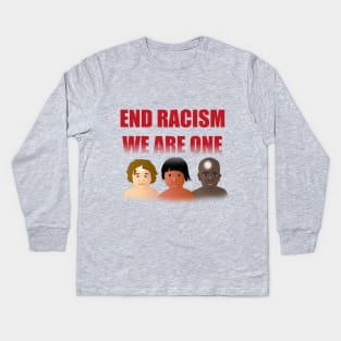 End racism T shirt Kids Long Sleeve T-Shirt